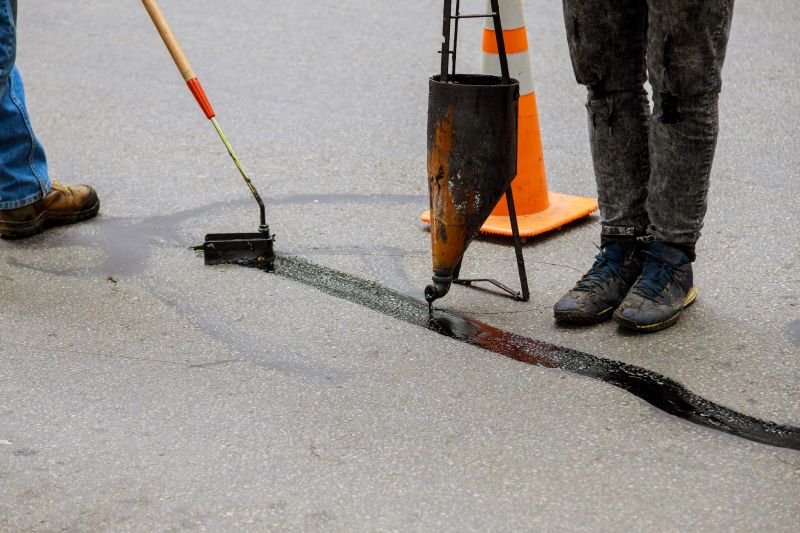 Fresh Asphalt Sealant Application